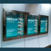 Metro Rectangle Banners Advert Mock-up - PSD