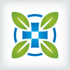 Leaves Medical Cross Logo Template