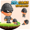 Robber 2D Game Character Sprites