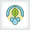 Hydroponics Farming Logo Template