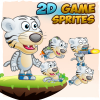 White Tiger 2D Game Character Sprites