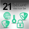 21 Secure Web Icon Set