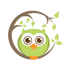 Cute Owl Bird Logo