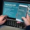 Laptop And Mobile Screen MockUp - PSD Template