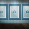 Three Pictures on Wall Mock-Up - 2 PSD Templates