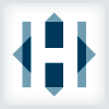 Overlapping Squares - Letter H Logo