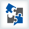 Puzzle Speech Bubble Logo