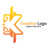 K Logo Template Design