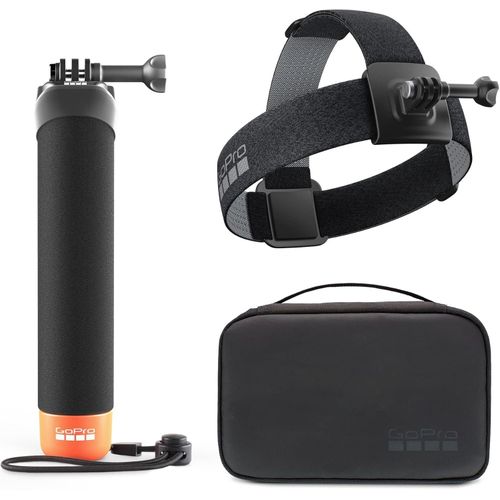 GoPro Adventure Kit 3.0 (Head Strap 2.0 + Clip, The Handler (Floating Hand Grip), and Compact Case) - Official GoPro Accessory