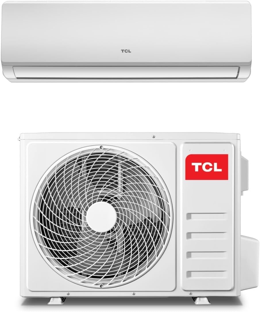 TCL 9000 BTU Wall Split Air Conditioner TAC-9CSA/XA41, Rotary Compressor AC, T3 Tropical, R410A Gas, Fast Cooling, Gold Fin, 4 Way Airflow, Sleep Mode