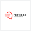 Fast Delivery and Location Pin Logo