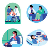 Hospital And Medical Vector Illustrations