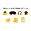 Industrial Safety PPE Vector Icon Set