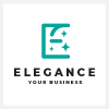 Elegance Letter E Star Logo