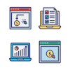 Online Earning Vector Icons
