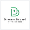 Dream Brand Letter D Star Logo