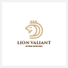 Lion Valiant Line Style Logo