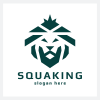 Squa King Lion Head Logo