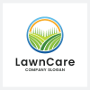 Abstract Lawn and Field Logo