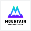 Modern Mountain Letter M Logo
