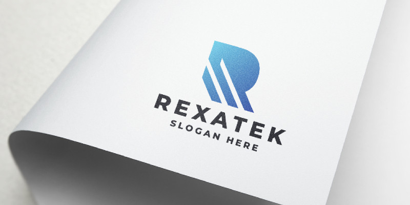 Real Digital Letter R Logo
