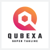 Geometric Cube and Letter Q Logo