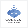 Geometric Cube AI Logo