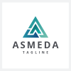 ASMEDA Abstract Triangle Tech Logo