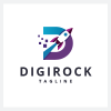 Digital Rocket D Letter Logo