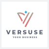 Versuse Abstract V Sparkle Logo