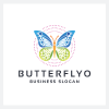 Elegant Dots Butterfly Logo