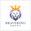 Brave King Lion Logo