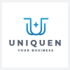 Uniquen Letter U Star Logo