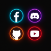 Glowing Social Media Icons – Pure HTML And CSS