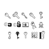 Essential Monochrome Outline Icons Vector Pack