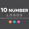 10 Number Logos Bundle Set 0 to 9 - Zero to Nine