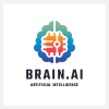 Artificial Intelligence Brain Logo