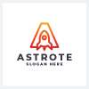 Rocket Launch Letter A Logo