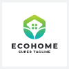 Abstract Eco Home Logo