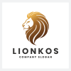 Golden Lion Head Logo