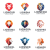 Lion Logo Pack - 15 Unique Vector Lion Head Logo