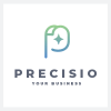 Precisio Letter P Sparkle Logo