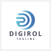 Digital Data Letter D Logo Template