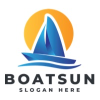 Boat Sun Sailing Logo
