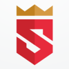 Shield King Letter S Crown Logo Design Vector