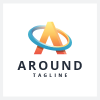Around Circular Orbit A Letter Logo