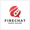Abstract Fire Chat Logo