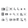 Flat Identity Authentication Web Icon Set