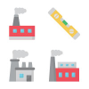 Industrial And Construction Vector Icon Set