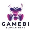 Gamebi Skull Gas Mask Logo